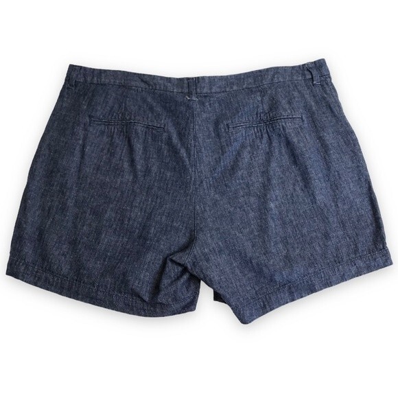 Old Navy Everyday Shorts Chambray Linen Blend Women's 16 High Waist 5" Inseam - Picture 2 of 14